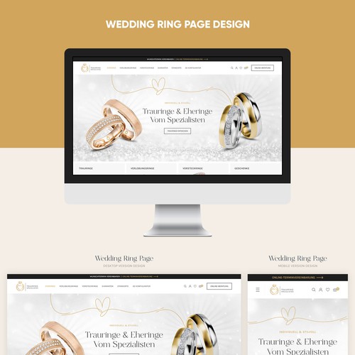 BRANDNEW WEDDING RING & ENGAGEMENT RING PAGE FOR A GERMAN COMPANY