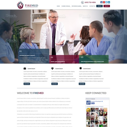 Create the new website for a growing healthcare education company!