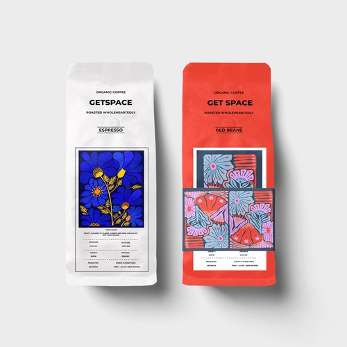 Get Space Coffee Packaging design
