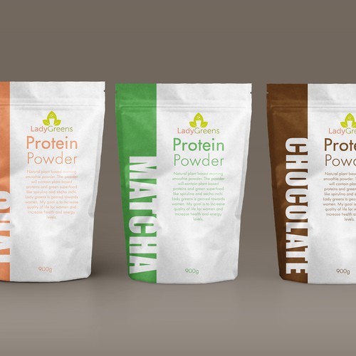 Minimal Packaging For Woman's Protein Powder