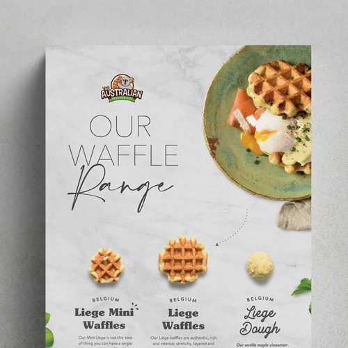 Flyer design for Australian Waffle Company