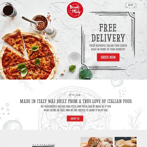 Web Design for an Italian Pizzeria