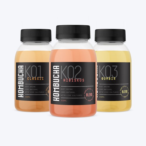 Kombucha labels