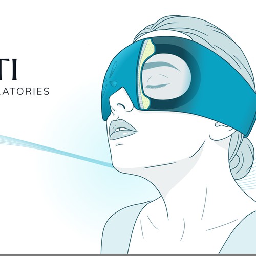 Bold illustration graphic for sleep mask brand 