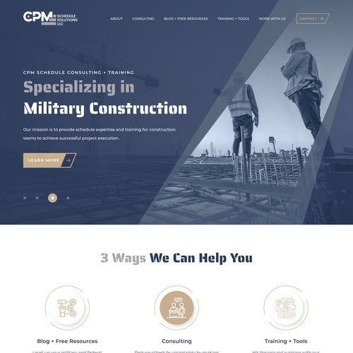 CPM Home page Website design