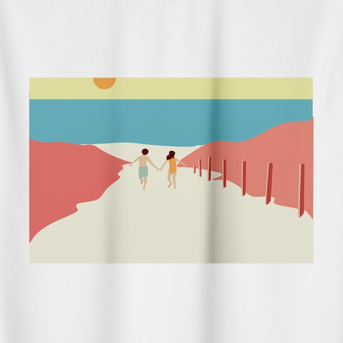 T-shirt for restaurant on the beach