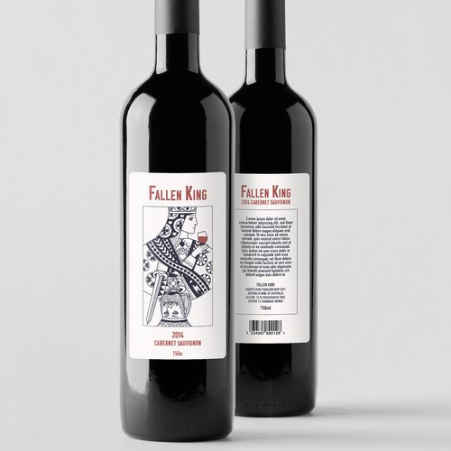 Fallen King - Wine Label Design