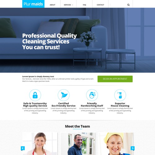 website design for professional cleaning services