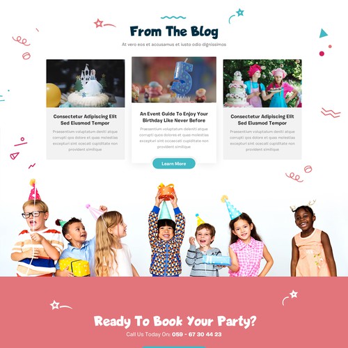 Event Agency for kids Website