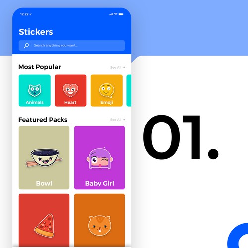 Stickers App UI design