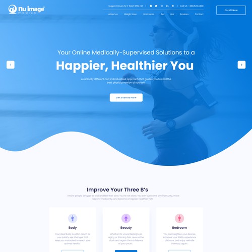 Futuristic online medical company needs a new homepage!