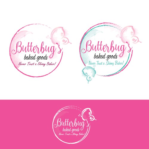 logo concept for butter bug baked gods