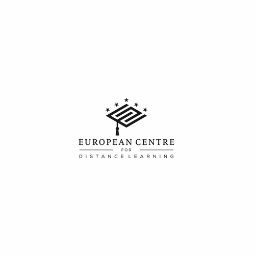 European Centre For Distance Learning Logo Design