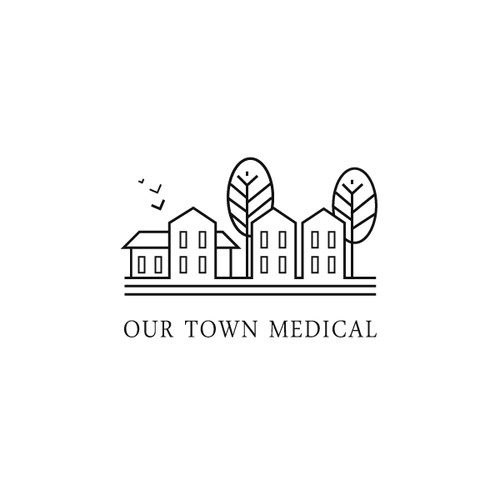 Clean, modern logo for Our Town Medical