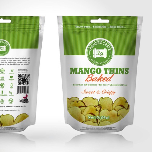 Help Farmer's Crate with a new product packaging for their fruit thins!!!