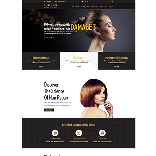 Powerful Homepage Design for Niche Salon