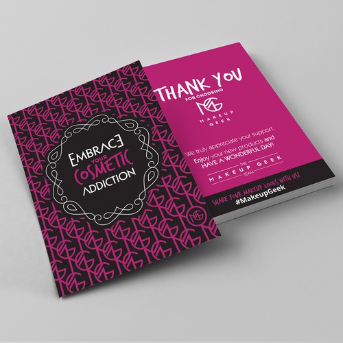 Create a deco-inspired Thank You Card for Makeup Geek