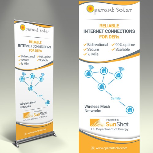 company tradeshow banner for tech-solar company