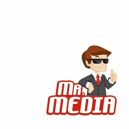 Design a logo for Mr. Media. A new name in mobile entertainment.
