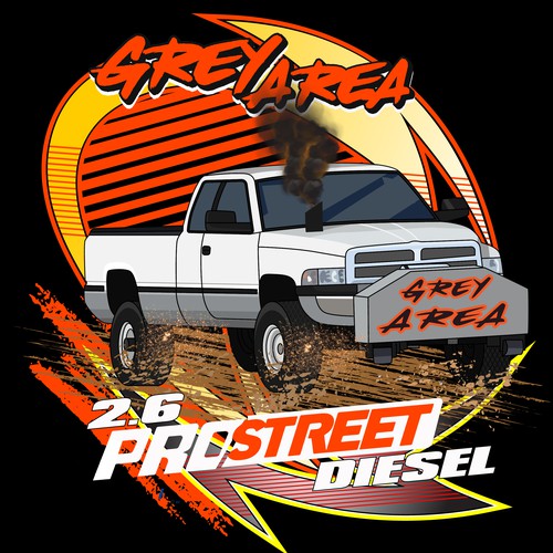 Racing car tshirt design with text and amazing background