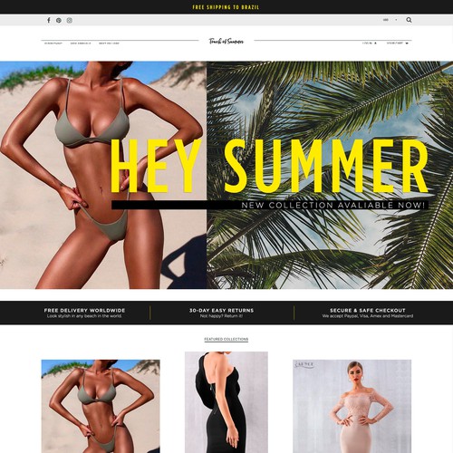Touch of Summer - Product Page Design