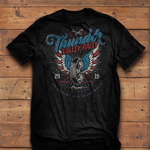 T-shirt design for Thunder Valley Rally