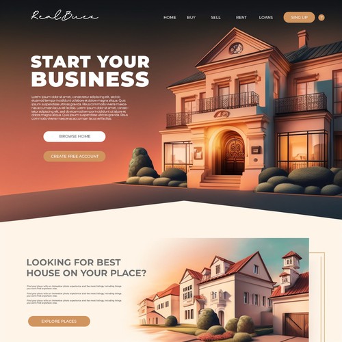 REAL STATE CONSULTING BUSINESS WEBSITE LANDING PAGE