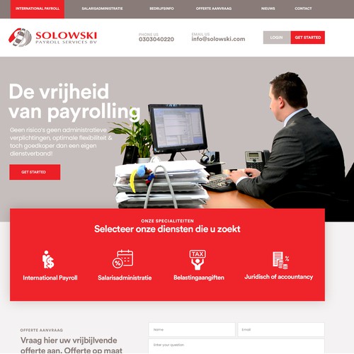 Payroll service website redesign