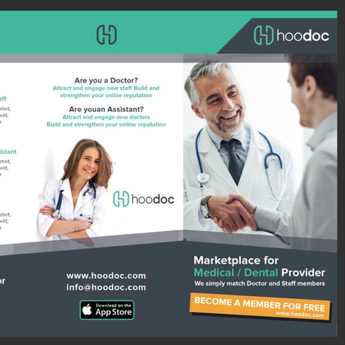 Brochure of recruiting web service for medical/dental provider