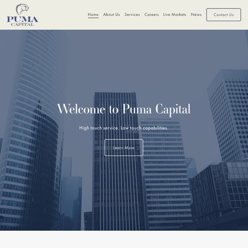 Website for trading firm