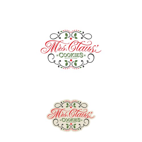 Mrs. Claus' Cookies needs an elegant vintage logo