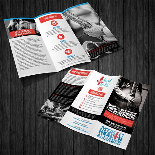 Brochure Creation to Heal the Music - Music Industry Non-Profit