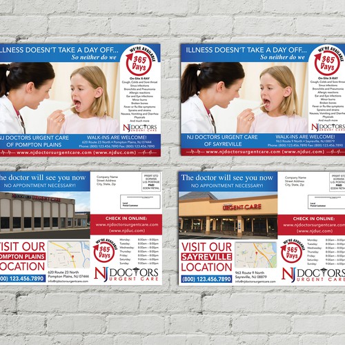 Create an eye-catching Mailer for a brand new Urgent Care center!