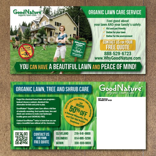 Create a Large Postcard for Good Nature Organic Lawn Care - Make the world a better place!