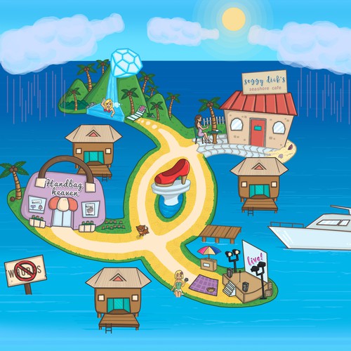 Island Map Illustration