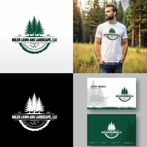 Emblem Logo for Landscaping Business