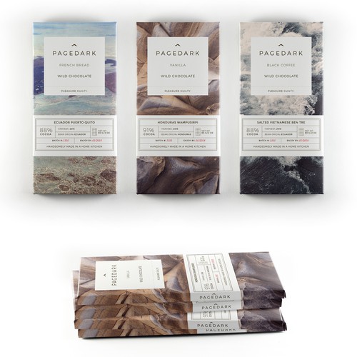 Clean and simple packaging for premium chocolate brand