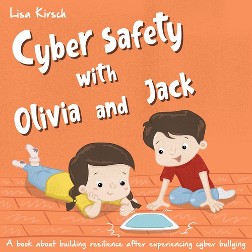 Children's book cover concept about cyber safety