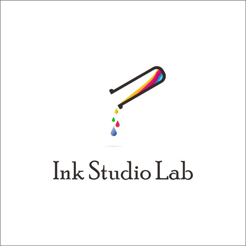 eye catching logo for ink studio lab