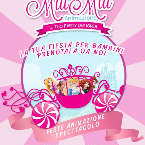 new look for our flyer: we organize party for kids