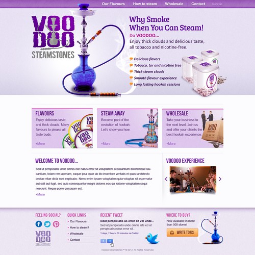 New website design wanted for Voodoo steamstones