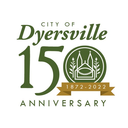 City of Dyersville 150th Anniversary Logo