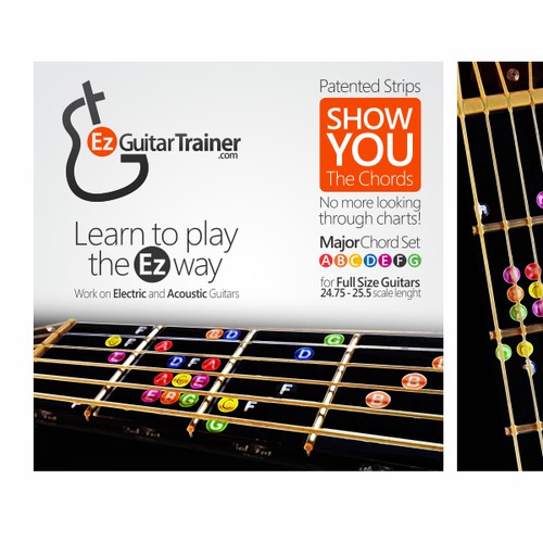 Create the next print or packaging design for EZ Guitar Trainer 