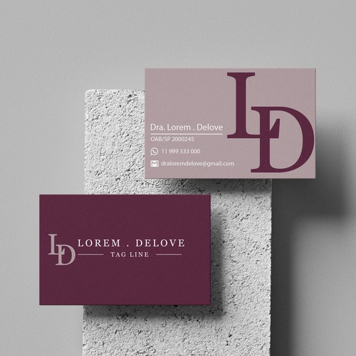 Dra. Lorem Delove — Corporate Legal Business Card & Branding