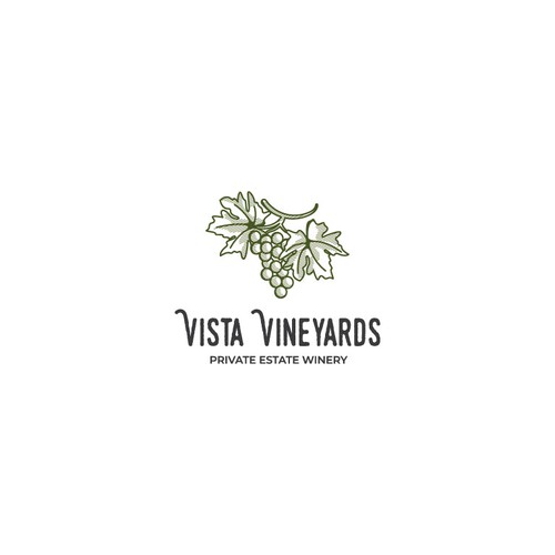 elegant logo for winery 