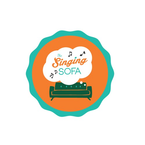 Design a logo for "The singing sofa", a project that involves singing youngsters all over Europe