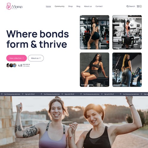 Womens fitness & store website