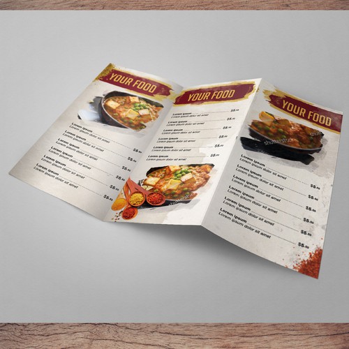 Full Indian Menu Design