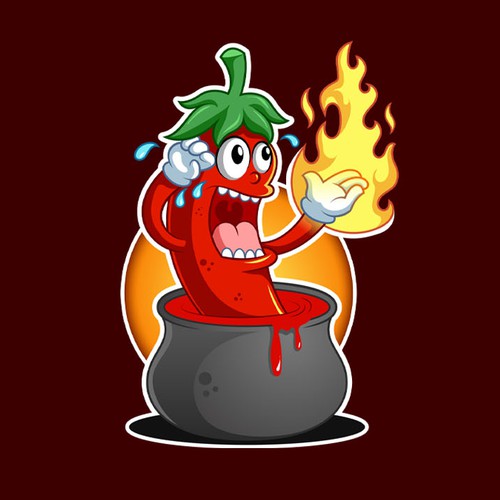 Hot Chili Cartoon Mascot