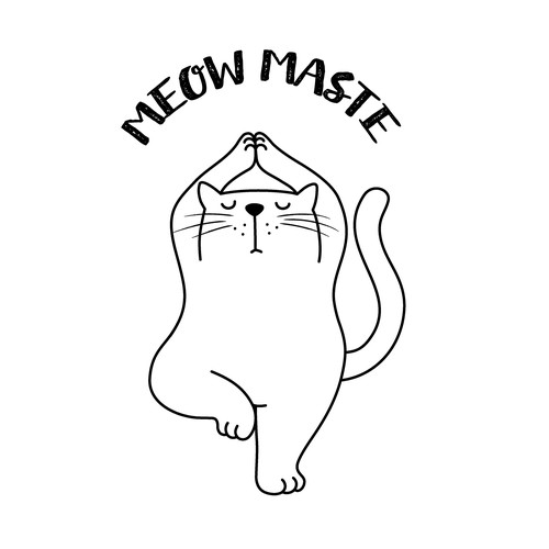 Cat mascot for a t-shirt brand